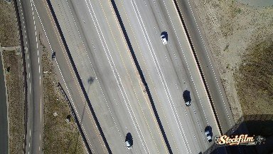 Colorado, United States: View From Camera High Above Highway Cars Moving