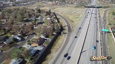 Traffic on Highway Through Village, Colorado