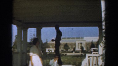 1961: Family Enjoying a Day on the Porch in Los Angeles, California