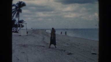 1960: People Walking Around Outside Enjoying Nature and Having Fun Miami
