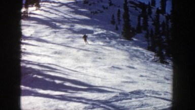 1961: Person Skiing Down a Mountain in Aspen, Colorado
