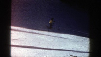1961: skier shooshing down a bunny slope ASPEN COLORADO