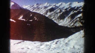 1961: huge mountains almost completely covered with snow ASPEN COLORADO