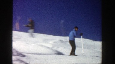 1961: skiers down an easy slope with small hills and moguls ASPEN COLORADO