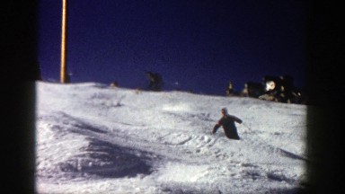 1961: several people skiing down a hill ASPEN COLORADO