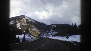 1961: driving along scenic road ASPEN COLORADO