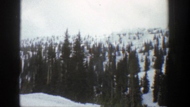 1961: spanning a ski resort where there is a lot of snow ASPEN COLORADO
