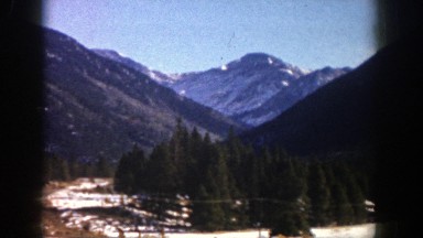 1961: snow mountain and trees ASPEN COLORADO