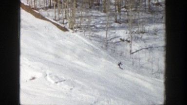 1961: man skiing in snow ASPEN COLORADO