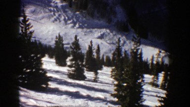 1961: flyby of a winter snowy landscape ASPEN COLORADO