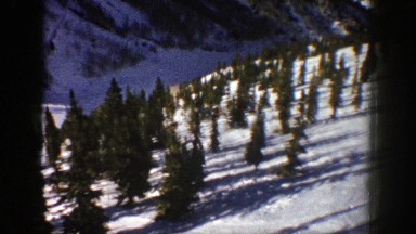 1961: snow mountain and trees ASPEN COLORADO