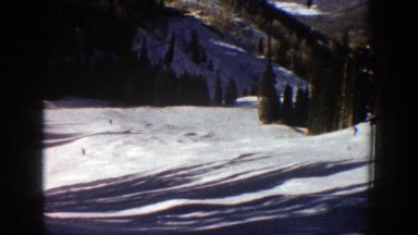 1961: people skiing on mountain ASPEN COLORADO