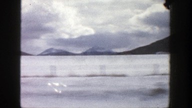 1961: passing by clouds and mountains in a train ASPEN COLORADO