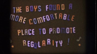 1958: sign: the boys found a more comfortable place to promote regularity KANSAS