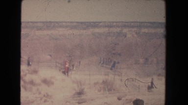 1951: people explore a beautiful canyon NEW MEXICO