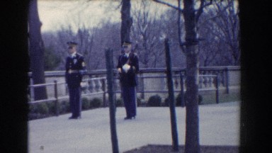 1960: two soldiers in dress uniform marching in formation WASHINGTON DC