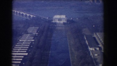 1960: archival aerial footage of the lincoln memorial WASHINGTON DC