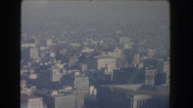 1960: a city on a foggy day with a construction site WASHINGTON DC