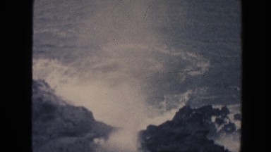 1961: Heavy Tides Colliding with Big Stones and a Mountain View, Hawaii