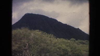 1961: View of a Mountain on a Cloudy Day Hawaii