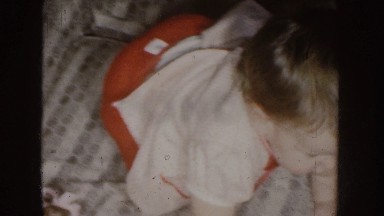 1955: sitting on the floor with sis and mom. NEBRASKA