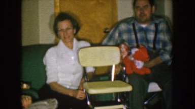 1957: three people, stuffed animal, step stool NEBRASKA