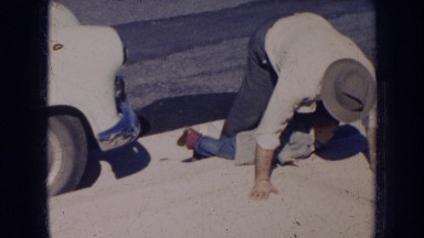 1956: father playing with his son NEBRASKA