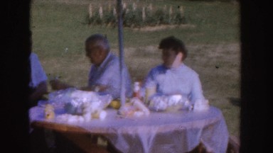 1955: Family Enjoying Backyard Time in Nebraska