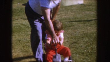 1955: Kids Spending Happy Moments With Parents Outdoor Nebraska