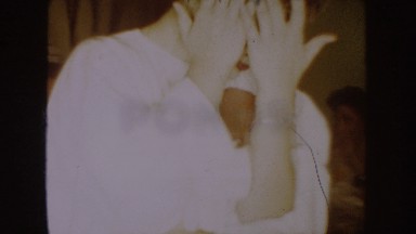 1954: Mother Embarrassed in Clown Costume Tries to Cover Her Face