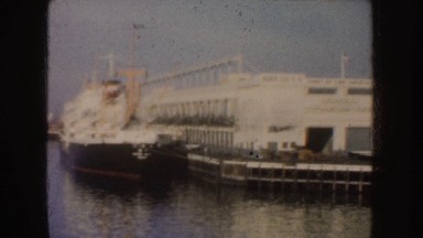 1952: Grainy Footage of Tankers Floating at California Port
