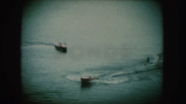 1954: boat pulling waterskiers SOUTH DAKOTA