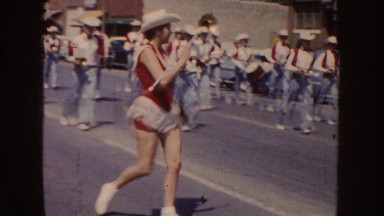 1954: western themed group parading through the local town SOUTH DAKOTA