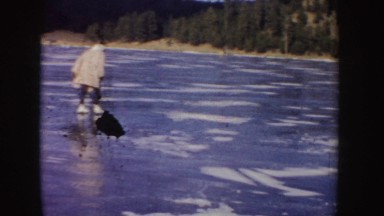 1955: people trying out forward and reverse skating skills together IDAHO