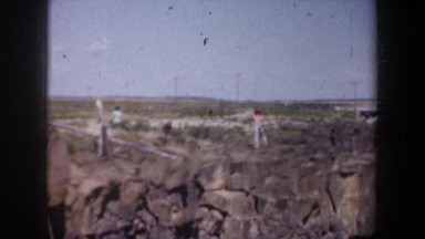 1957: person standing above the waterfall OREGON