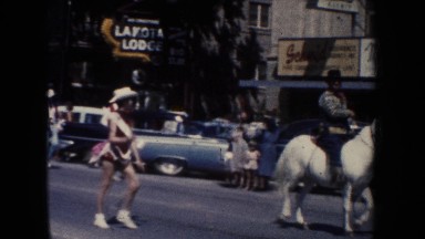 1954: marching band participates in parade SOUTH DAKOTA