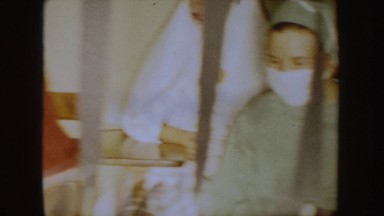 1954: doctors and other people in costumes gathered in chairs SOUTH DAKOTA
