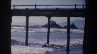 1957: sea through bridge SAN FRANCISCO CALIFORNIA