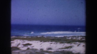 1957: fast travelling from seashore road side,recorded the sea view by camera