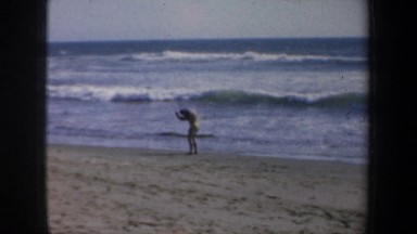 1957: four clips including a gentleman shadow boxing, a woman in a headscarf,