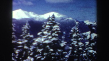 1962: Old Footage of Ski Mountain and Trees During the Ski Season, New Hampshire