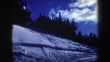 1962: the ice skater moving fast down the hill with snow NEW HAMPSHIRE