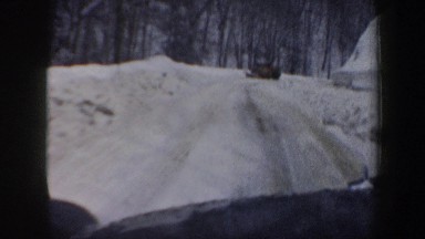 1962: driving on a snowy, icy and dangerous road NEW HAMPSHIRE