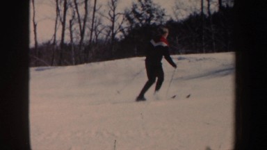 1962: skier shooshing down a bunny slope NEW HAMPSHIRE