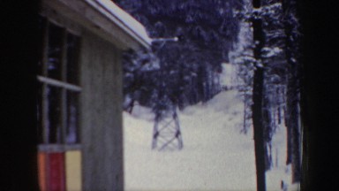 1962: house in the ice with ropeway. NEW HAMPSHIRE