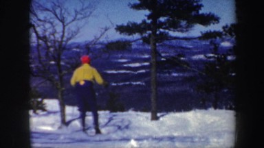 1962: snow surfing top of the hill to bottom ,adventure game VERMONT
