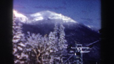 1962: tram on cable moving uphill NEW HAMPSHIRE