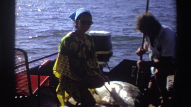1969: A Couple at the Sea Admiring Their Fishing Catch NIGERIA