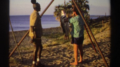 1969: African Men Posing with Fishing Catch in Sudan