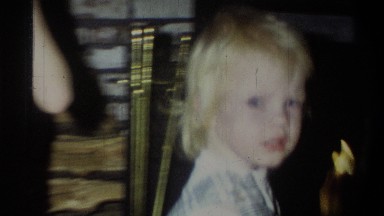 1973: Kids at Home in New York Excited About Gifts and Posing for a Photo by Fireplace